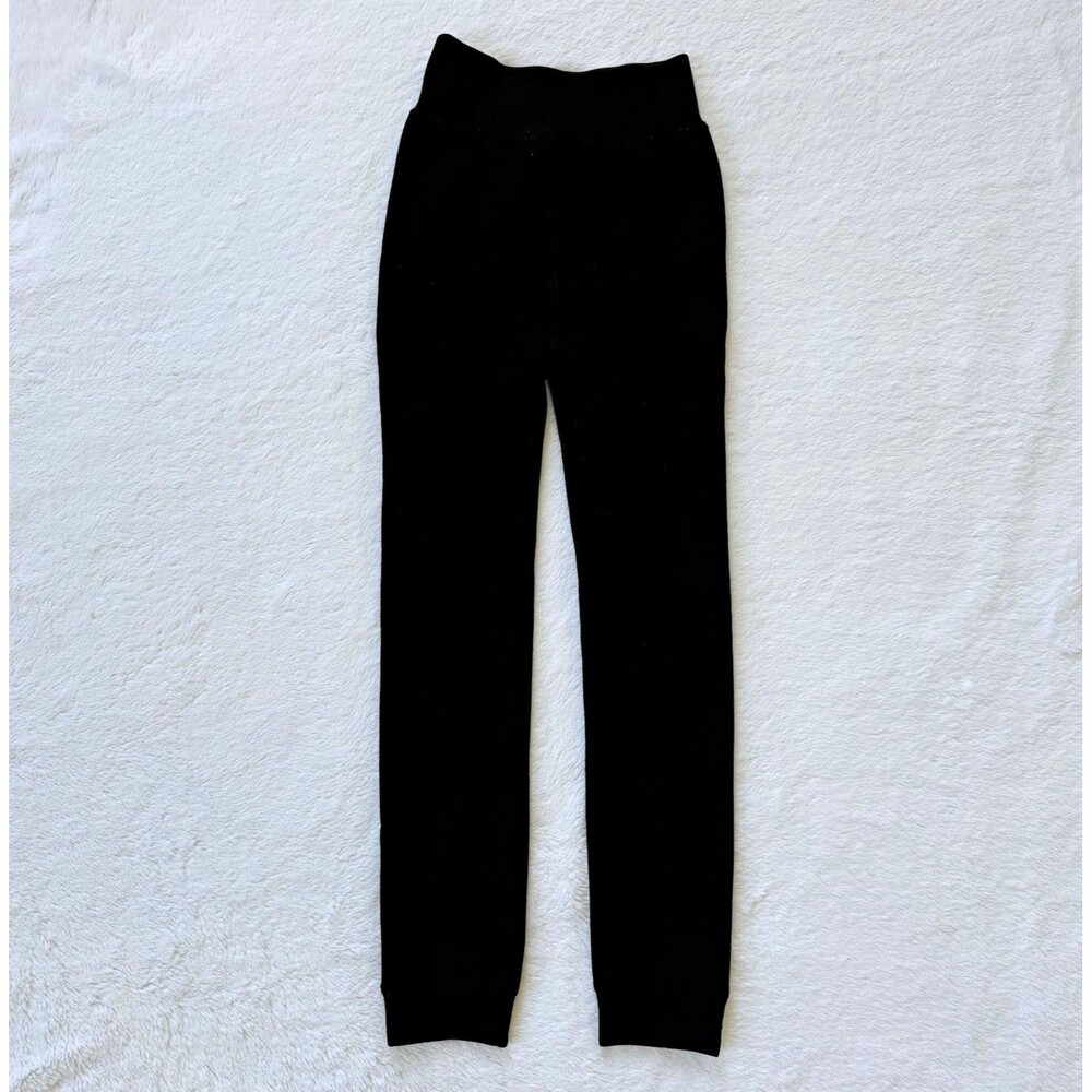 BEARPAW Women’s Black Fleece Lined High Rise Stretch Leggings Ankle Size S